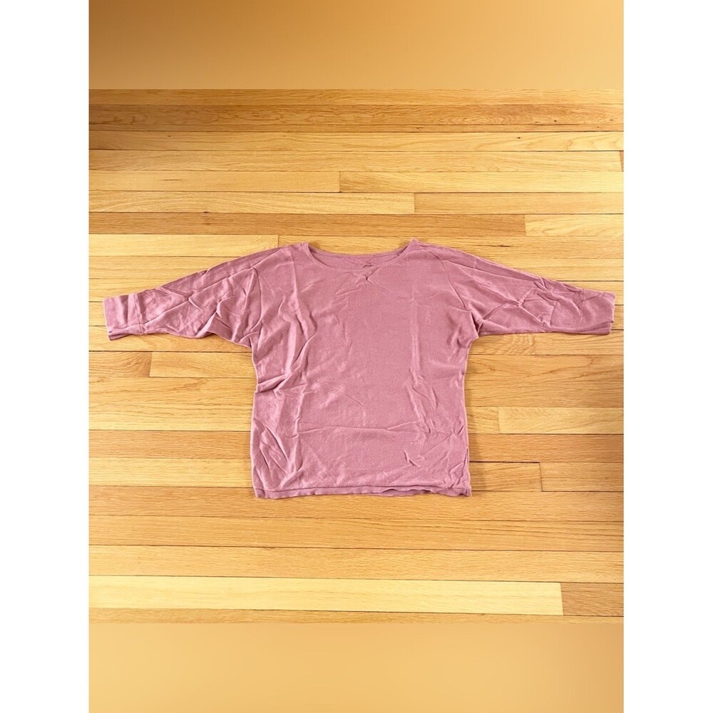 Peruvian Connection Dusty Pink Pima Cotton Modal Earthy Knit Dolman Top Medium